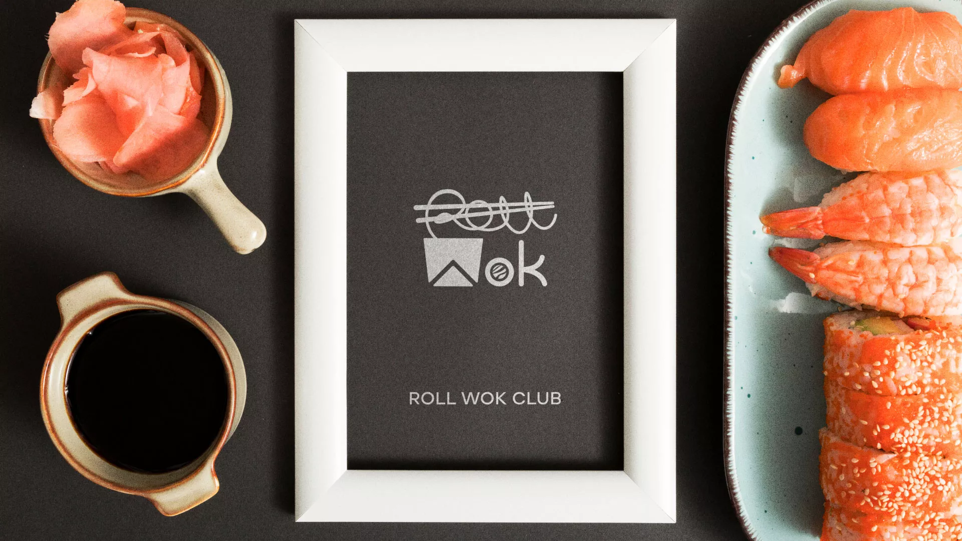 Разработка логотипа суши-бара «Roll Wok Club» в Майском