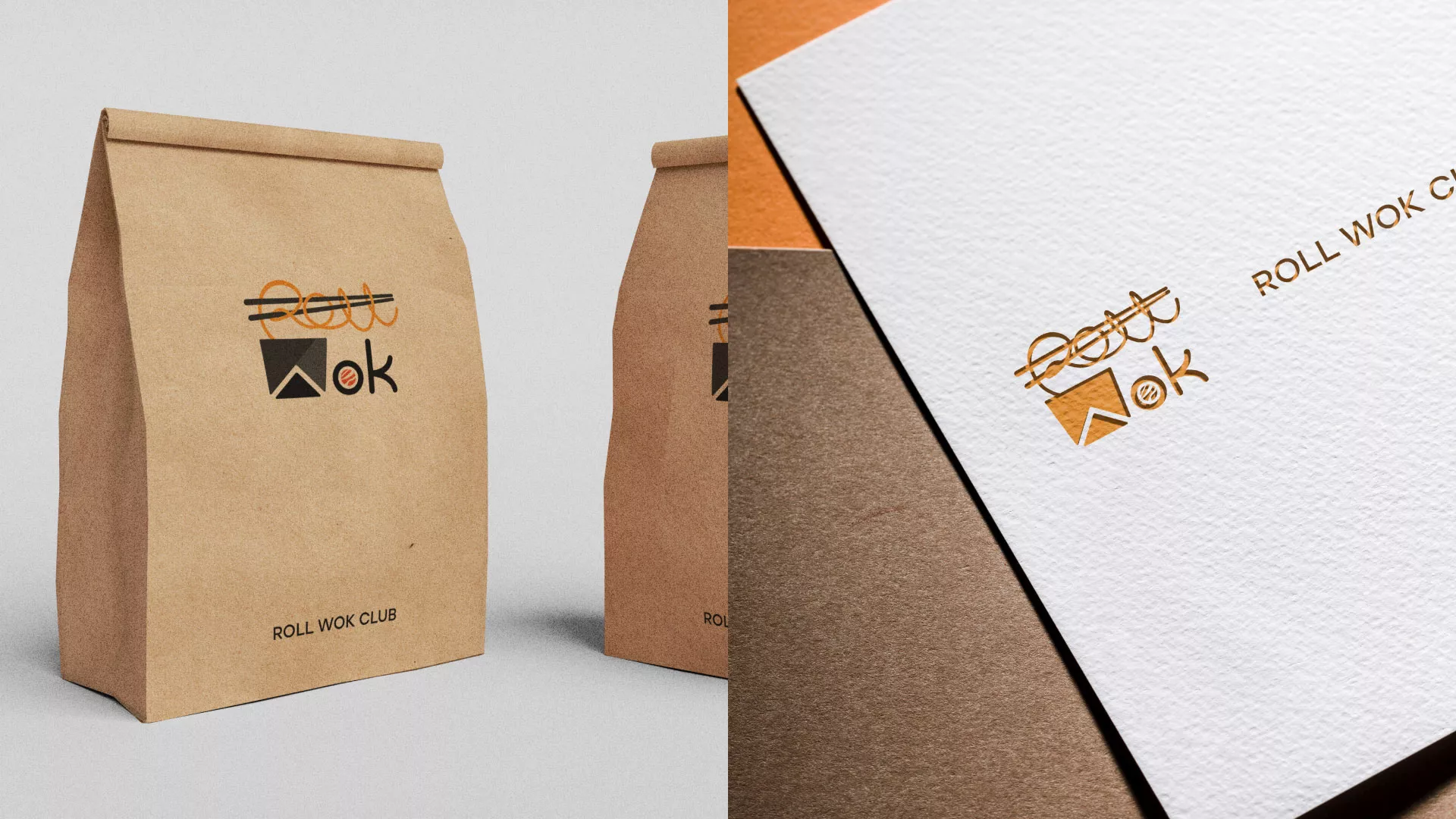 Разработка логотипа суши-бара «Roll Wok Club» в Майском