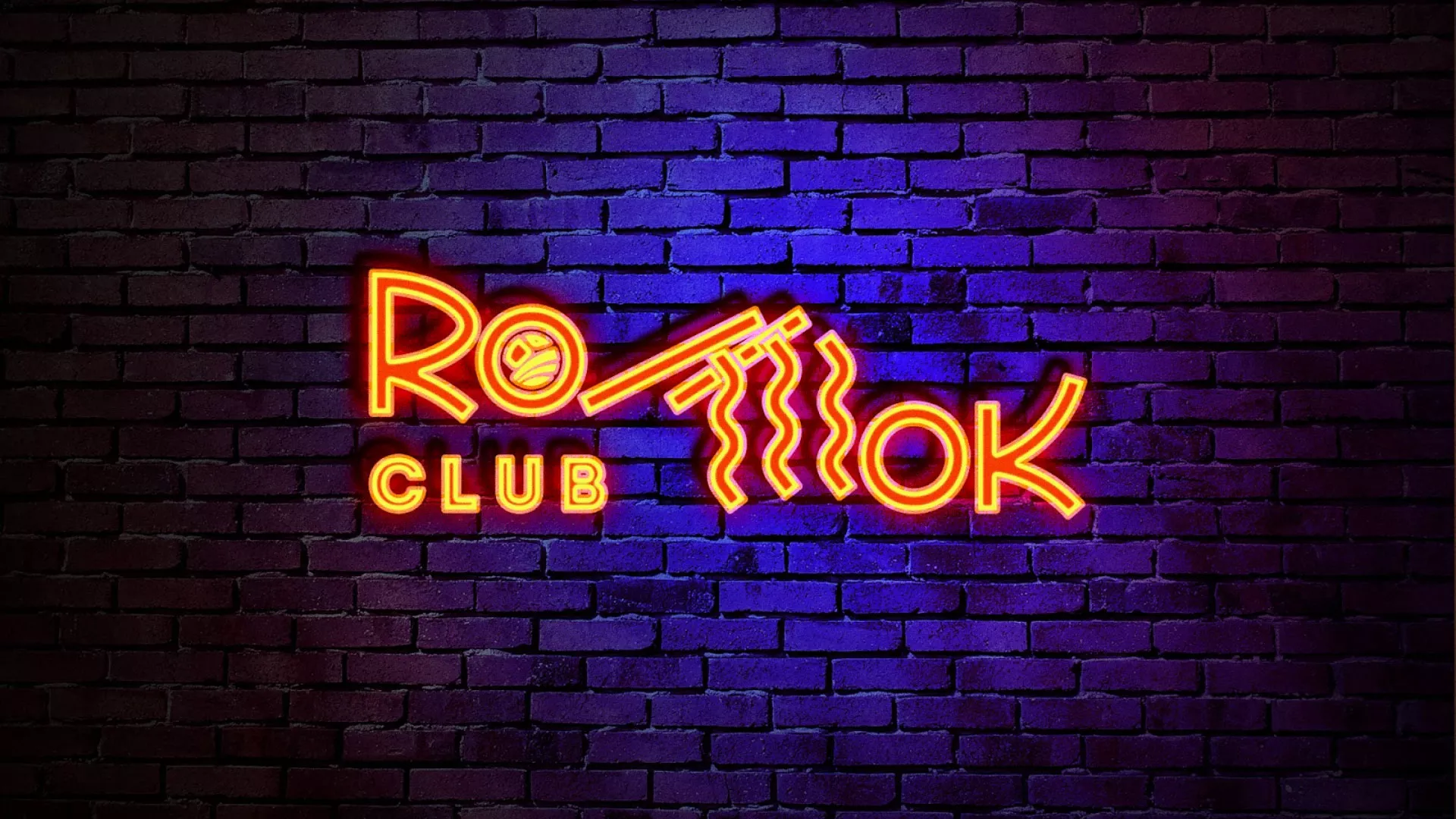 Разработка светящейся интерьерной вывески суши-бара «Roll Wok Club» в Майском